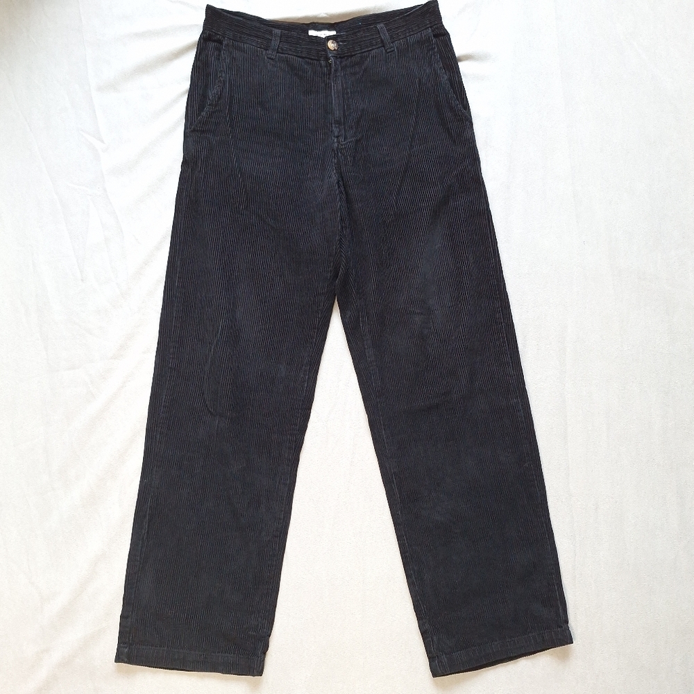 Vintage Hunt Club Black Soft Large Ribbed Corduroy Pants, 30
